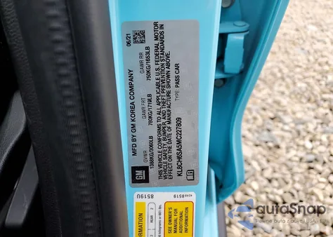 2021 Chevrolet Spark Activ z USA, uszkodzony, nr VIN KL8CH6SA5MC227809